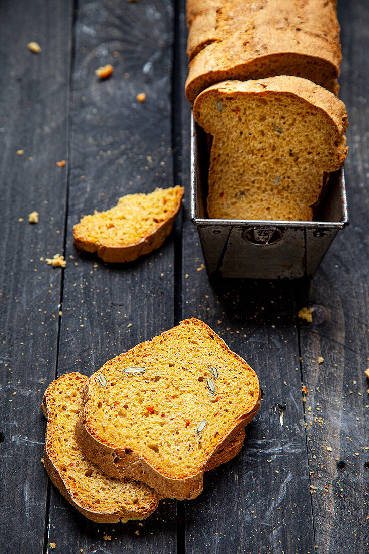 Pumpkin bread loaf