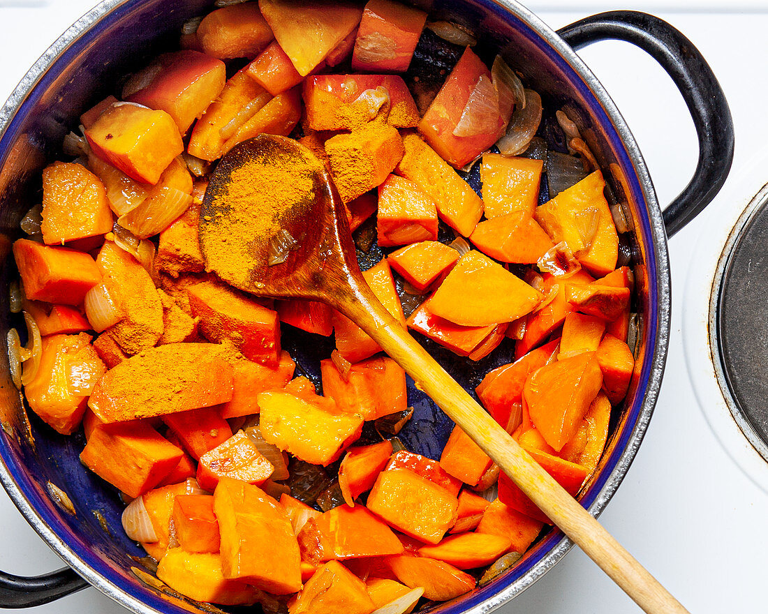 Pumpkin and sweet potato soup