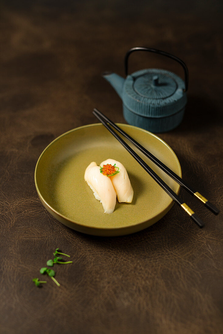 Nigiri sushi with butter fish (Japan)