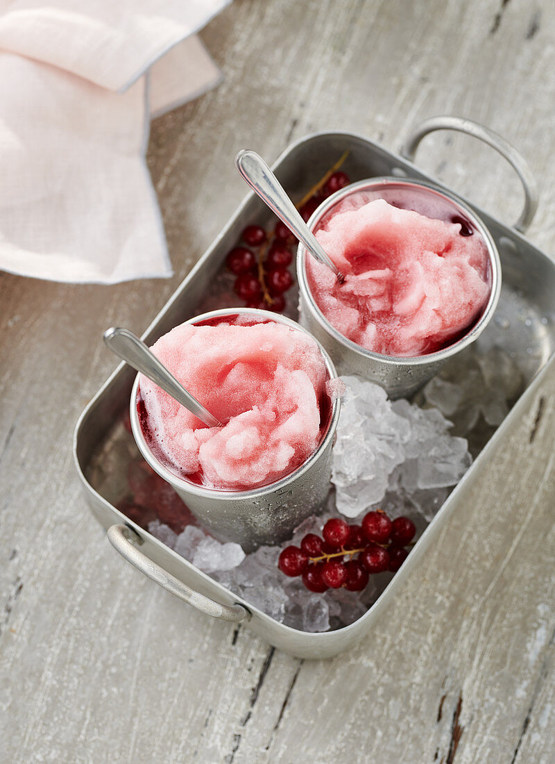 Ice cold strawberry slush