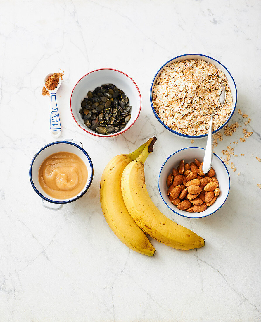 Ingredients for banana bars