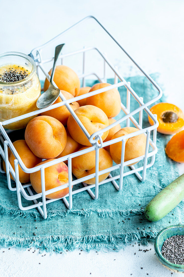 Apricorts and chia seeds apricot dessert