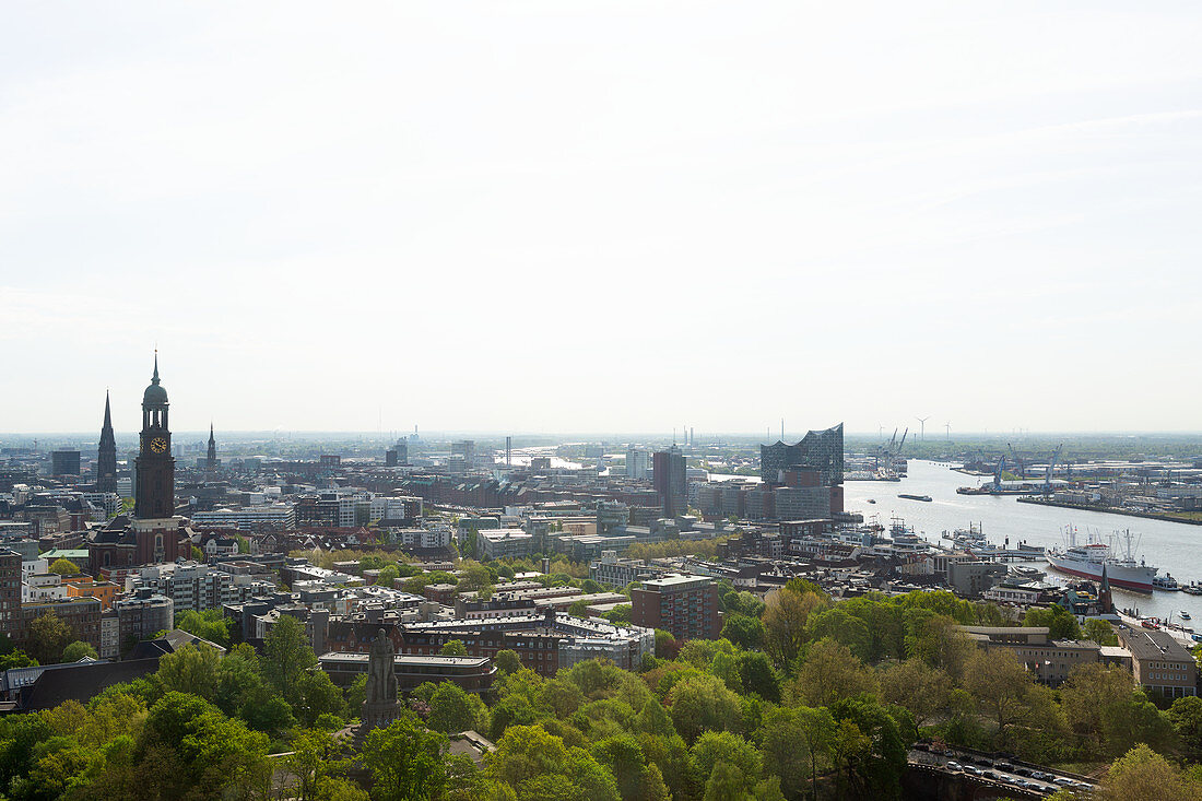 Stadtpanorama von Hamburg, Deutschland