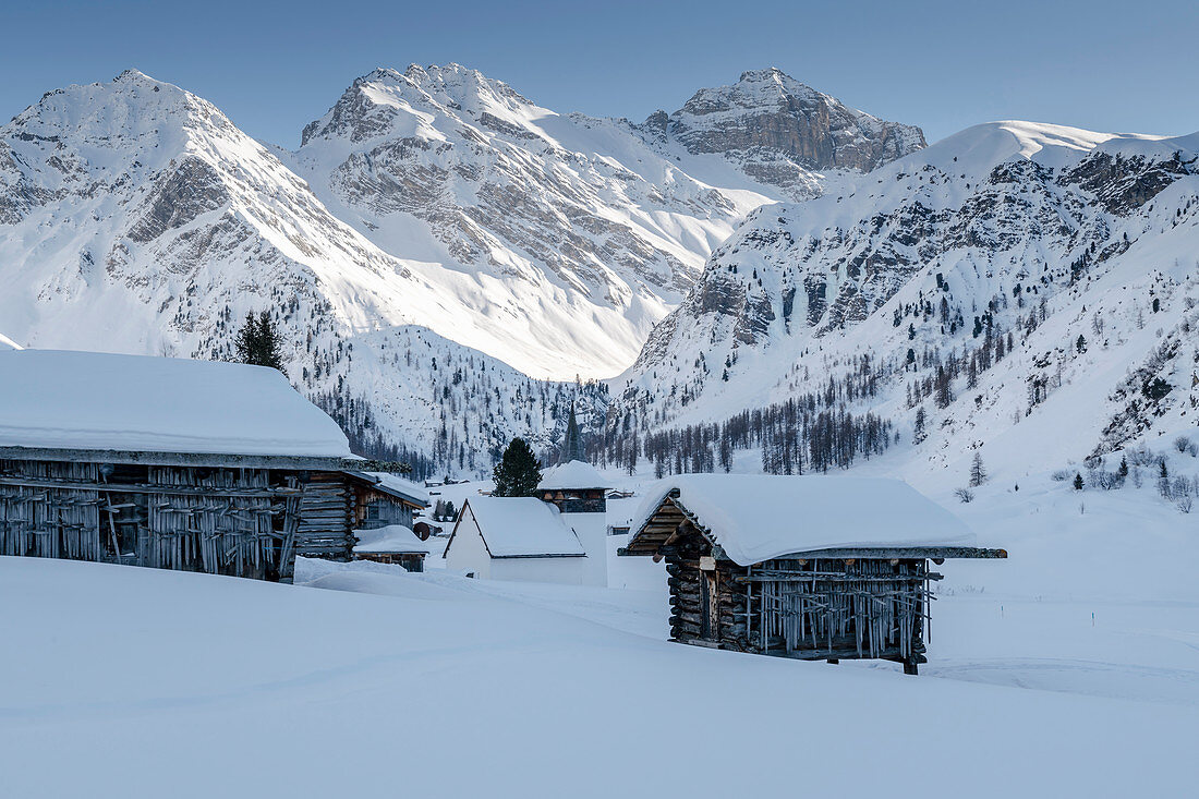 Switzerland, Grisons, Davos: The Sertig-Valley and Sertig-village