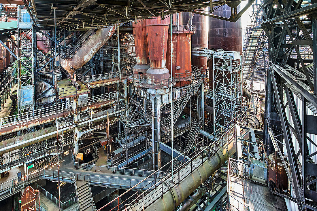 Völklinger Hütte, a former iron foundry, Saarland, Germany