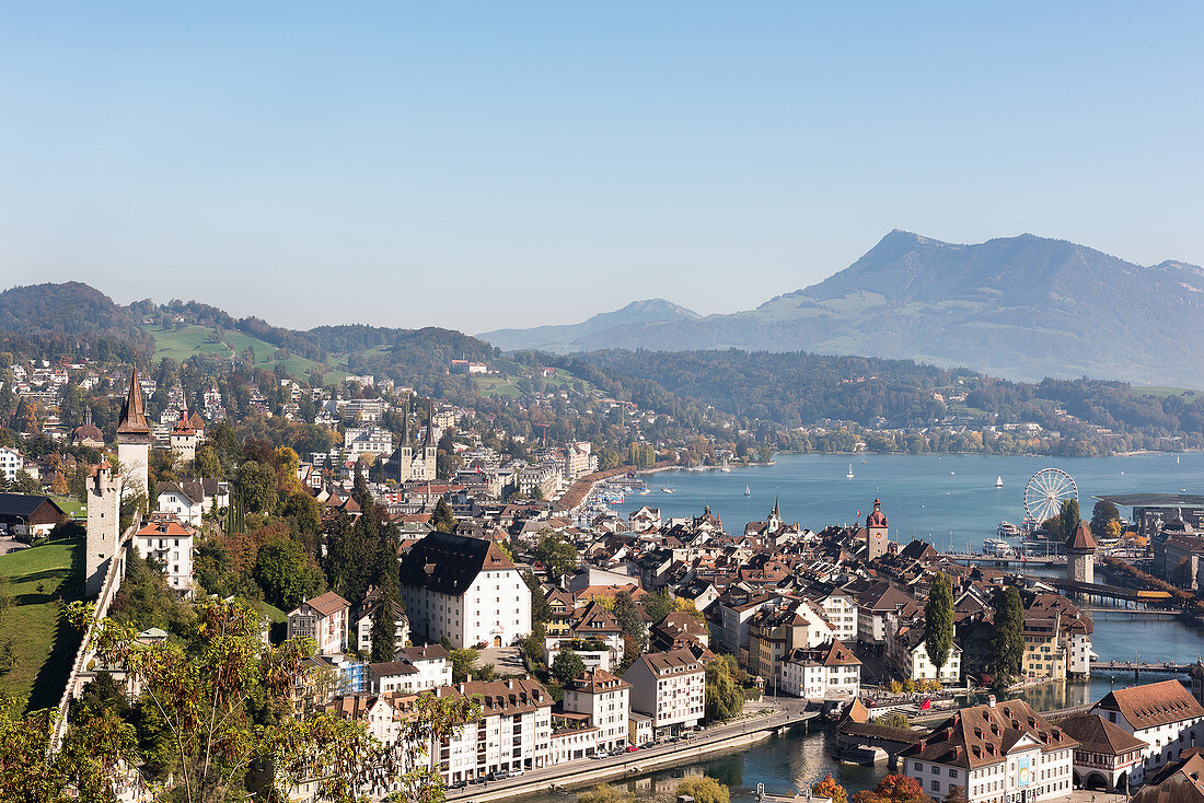 Blick auf Luzern, Kanton Luzern, Schweiz