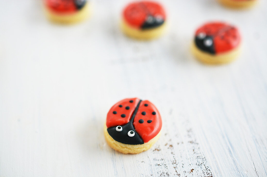 Little ladybird motif cookies