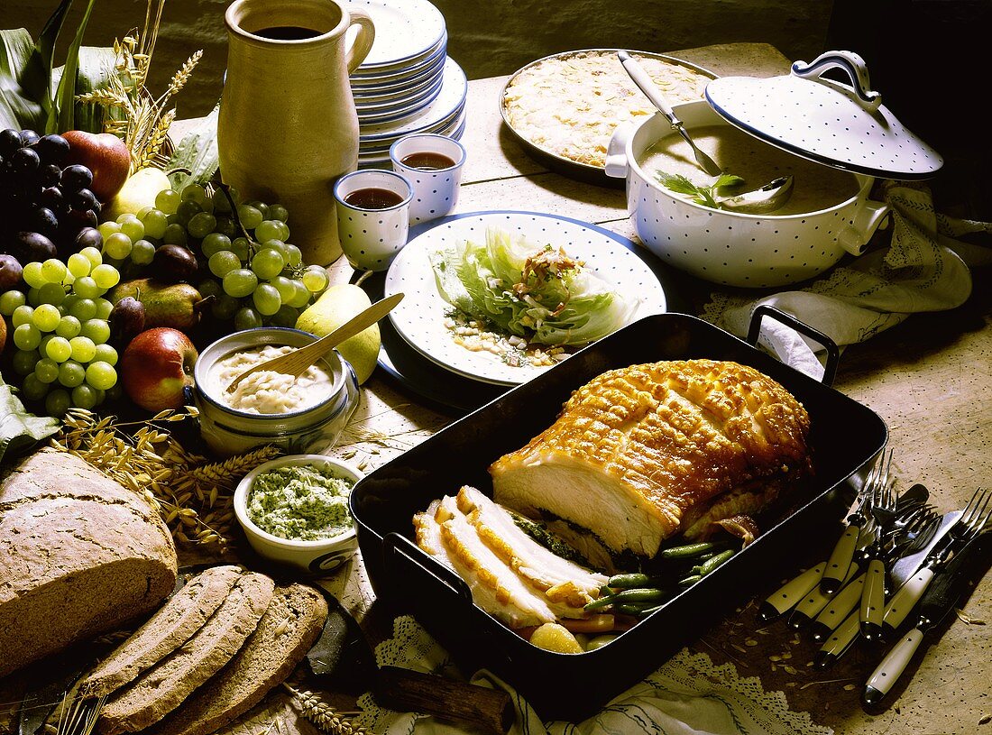 Bavarian Buffet with Pork Roast