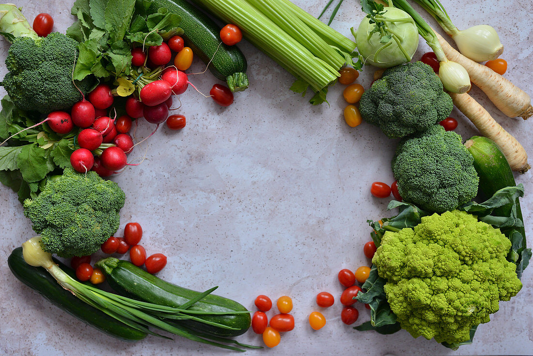 Fresh green healthy vegetables