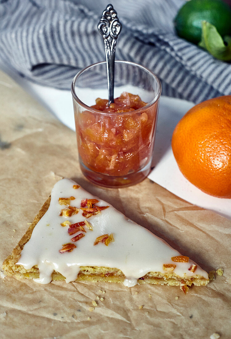 Citrus bites with sugar glace