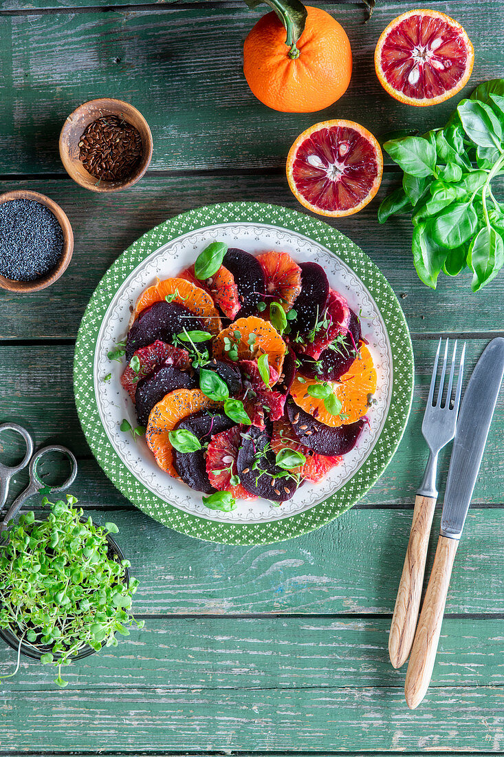 Rote-Bete-Orangen-Salat mit Mandarinen