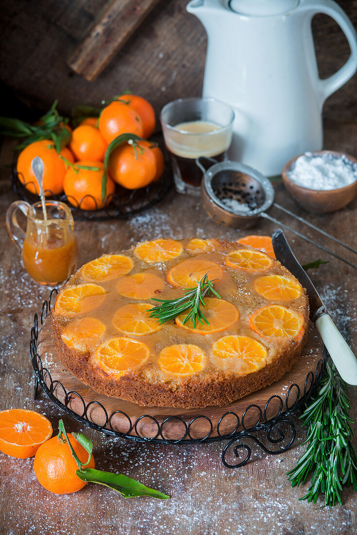 Gestürzter Mandarinenkuchen