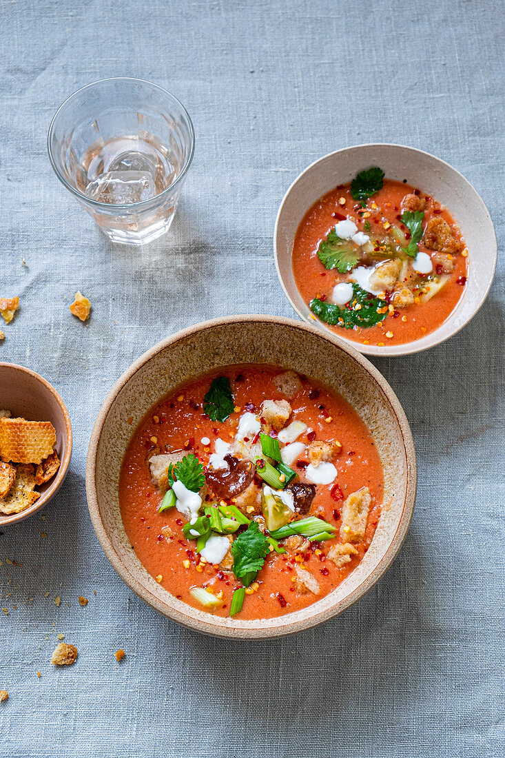 Gazpacho mit Joghurt