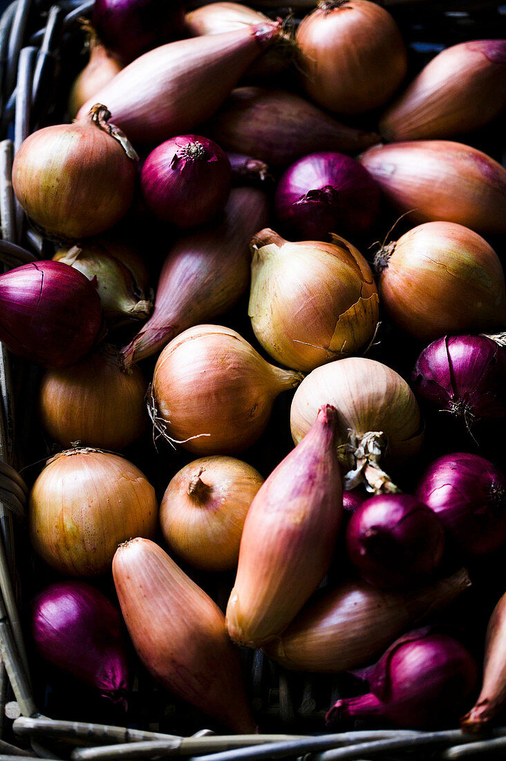 Onions in a basket