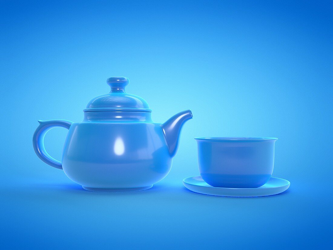 Tea set, illustration