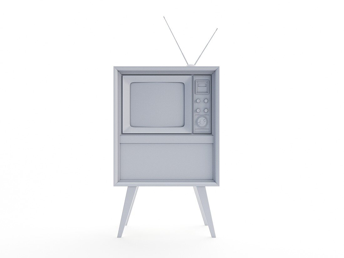 Retro television, illustration