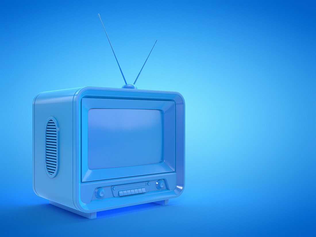 Retro television, illustration