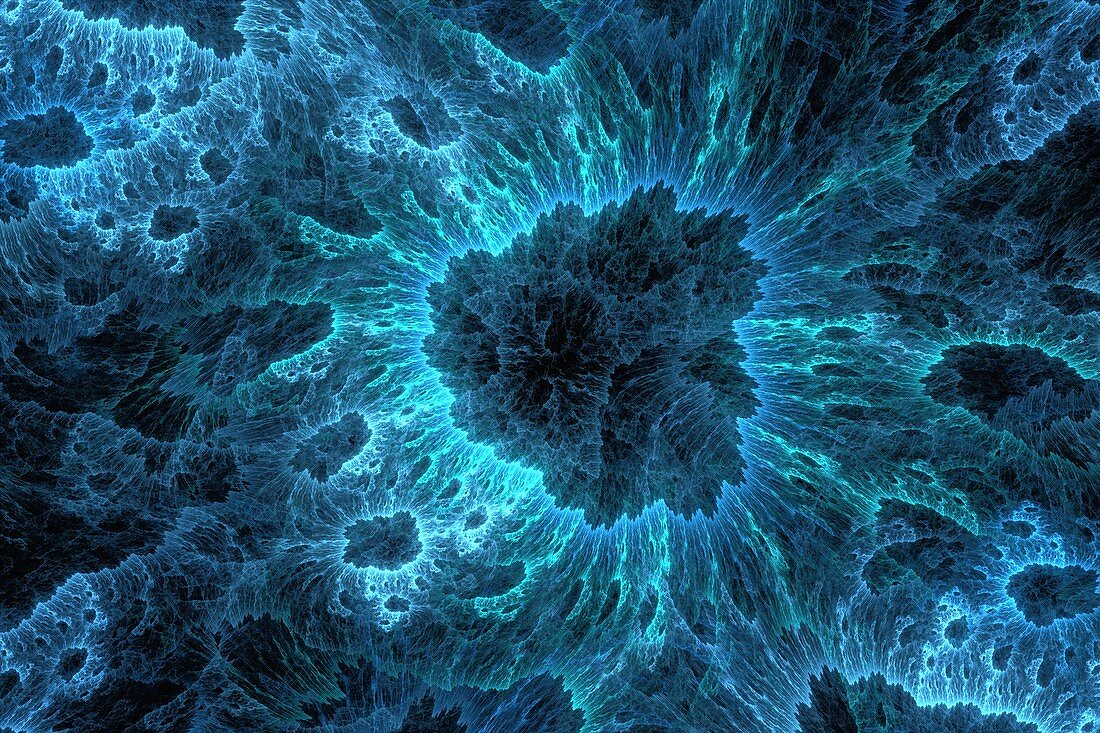 Microscopic world, fractal illustration