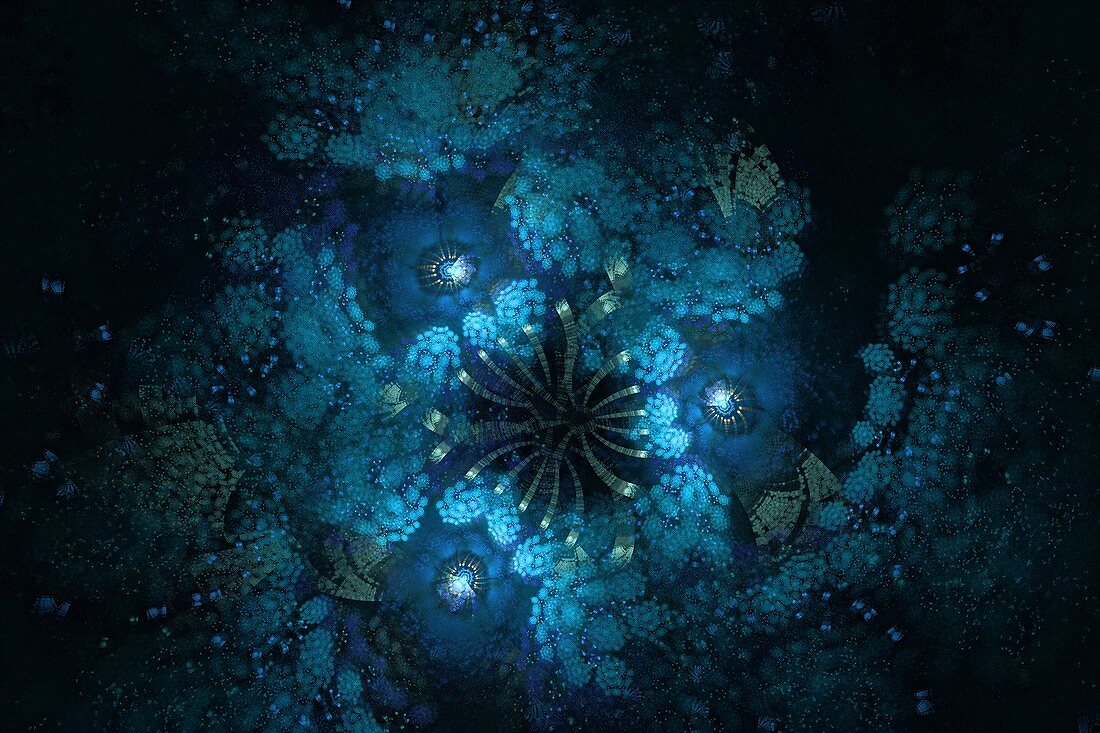 Dark matter, fractal illustration