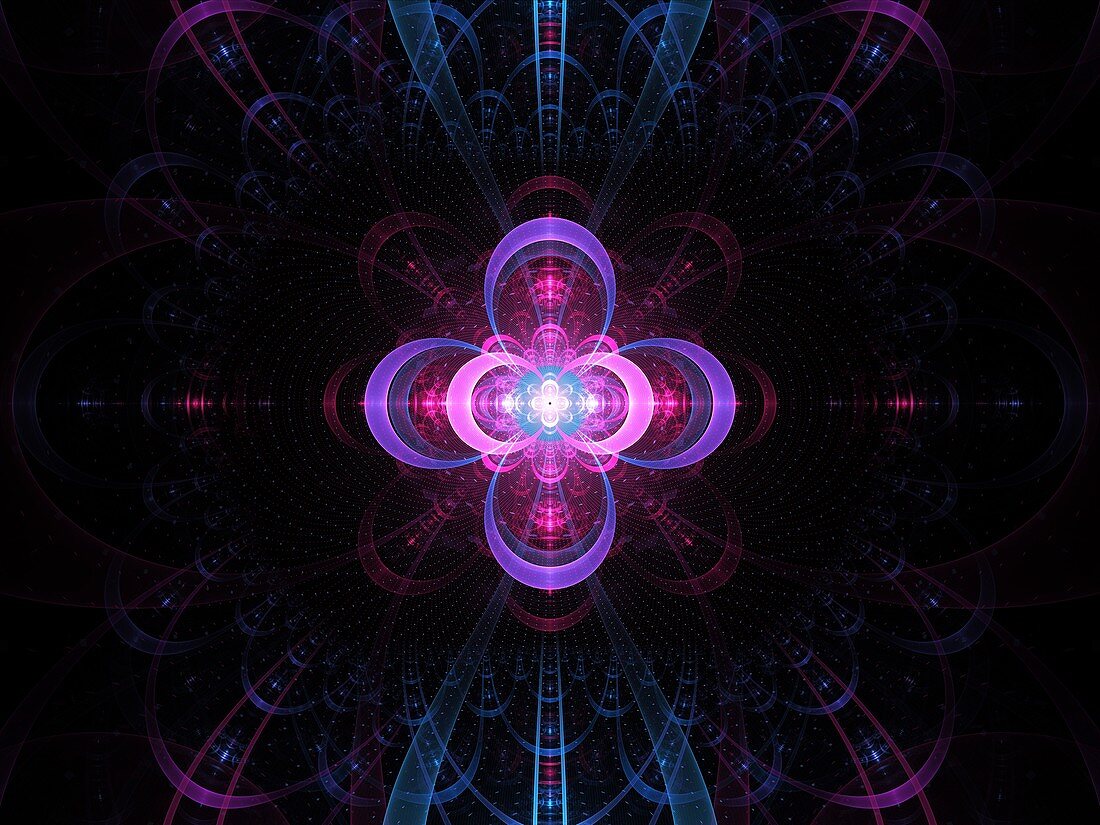 Nuclear cold fusion, abstract illustration