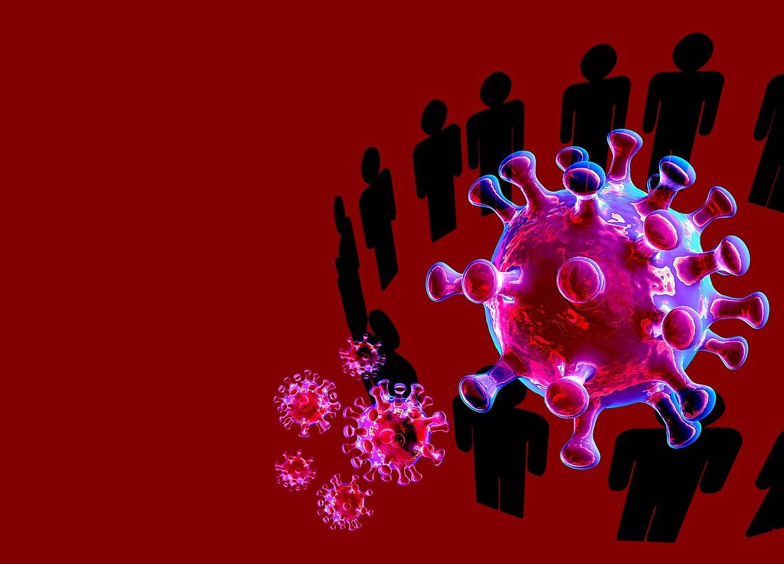 Coronavirus pandemic, conceptual illustration