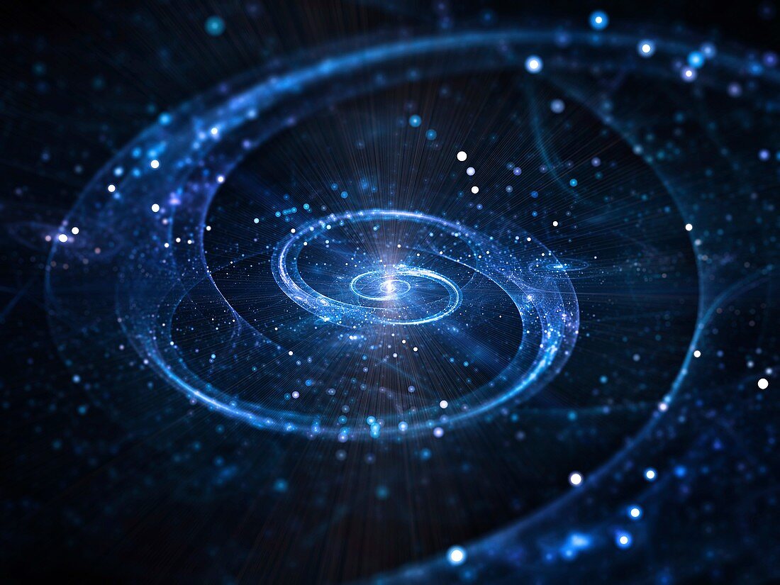 Spiral galaxy, abstract illustration