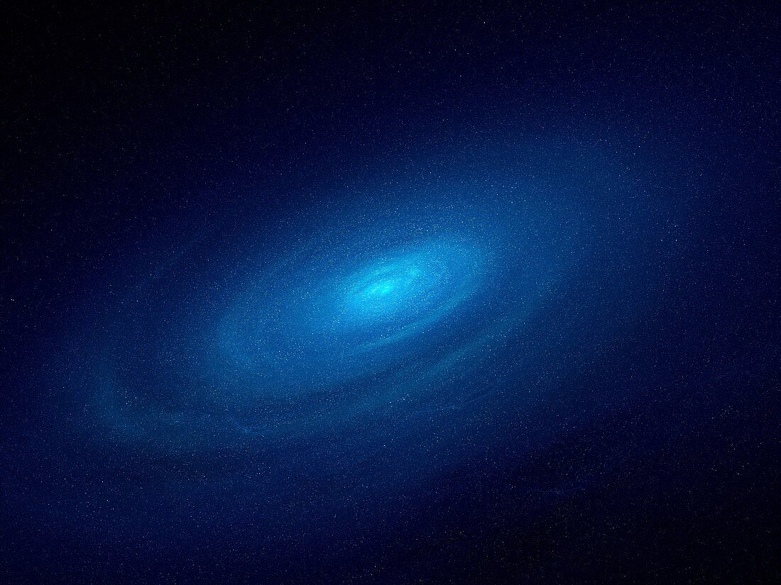 Spiral galaxy, abstract illustration