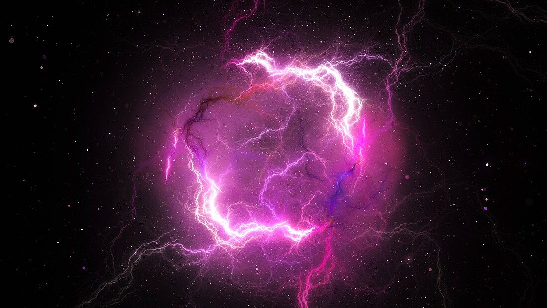 Plasma lightning, abstract illustration