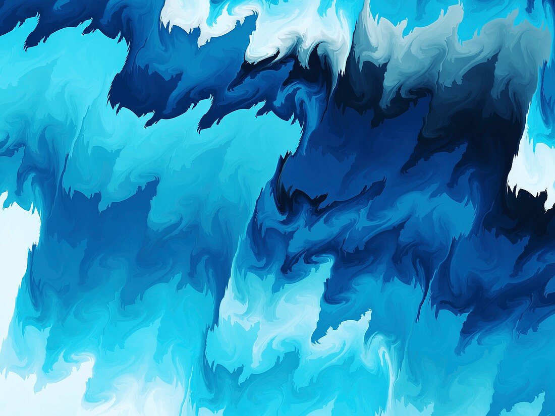 Rippled waves, abstract illustration