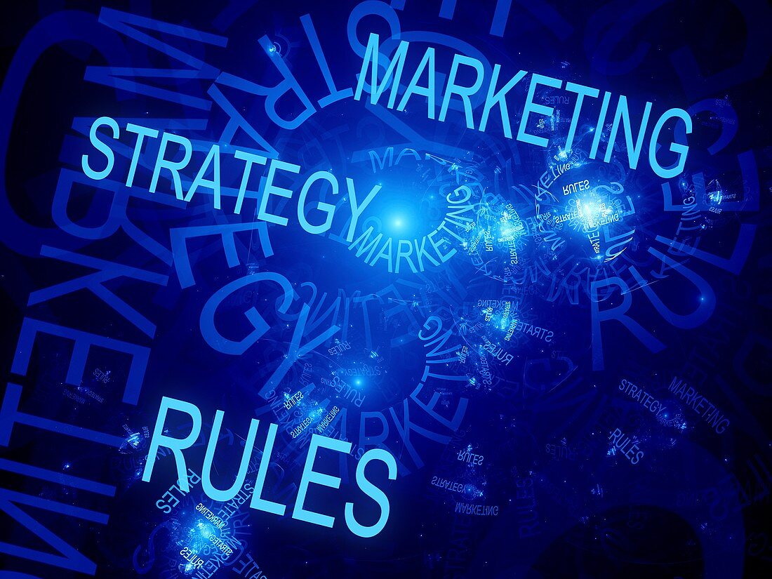 Marketing strategy rules, abstract illustration
