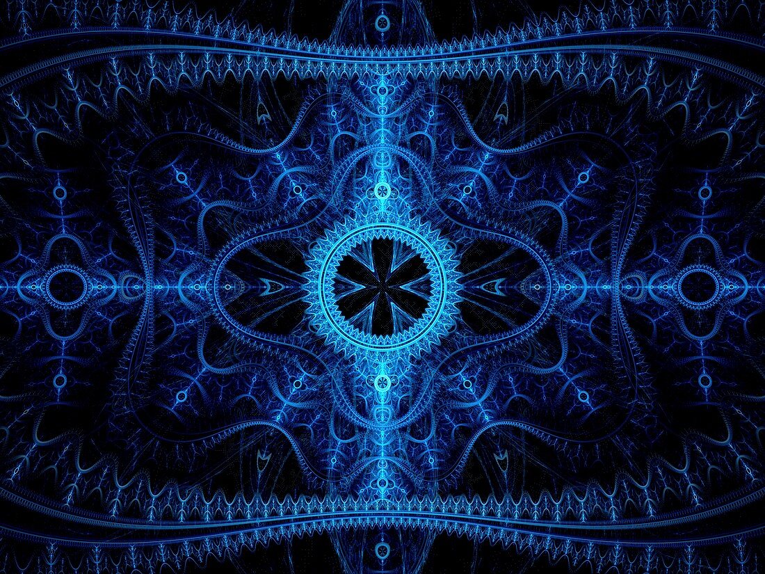 Winter, abstract fractal illustration