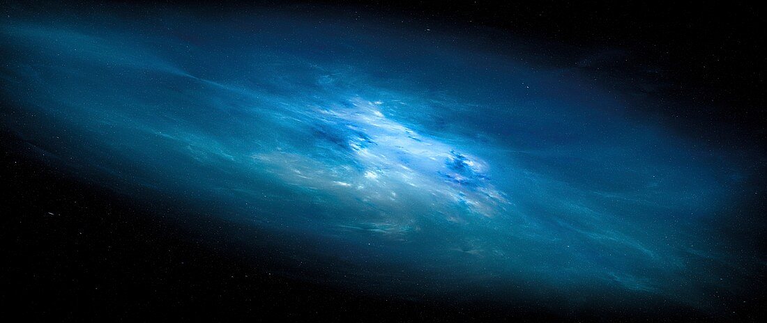 Elliptic nebula, abstract illustration