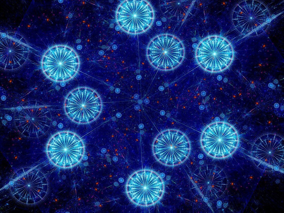 Viruses, abstract illustration