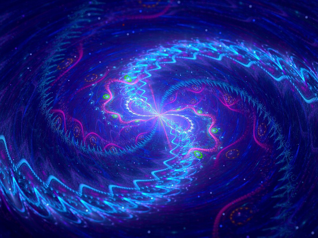 Spiral waves, abstract fractal illustration