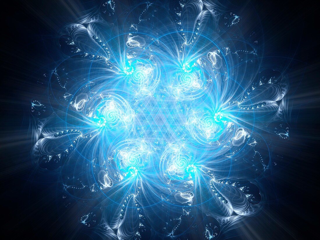 Snowflake, abstract fractal illustration