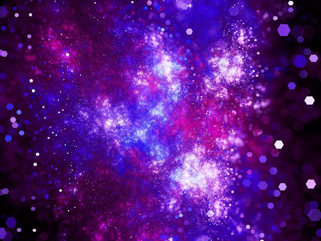 Interstellar space, abstract illustration
