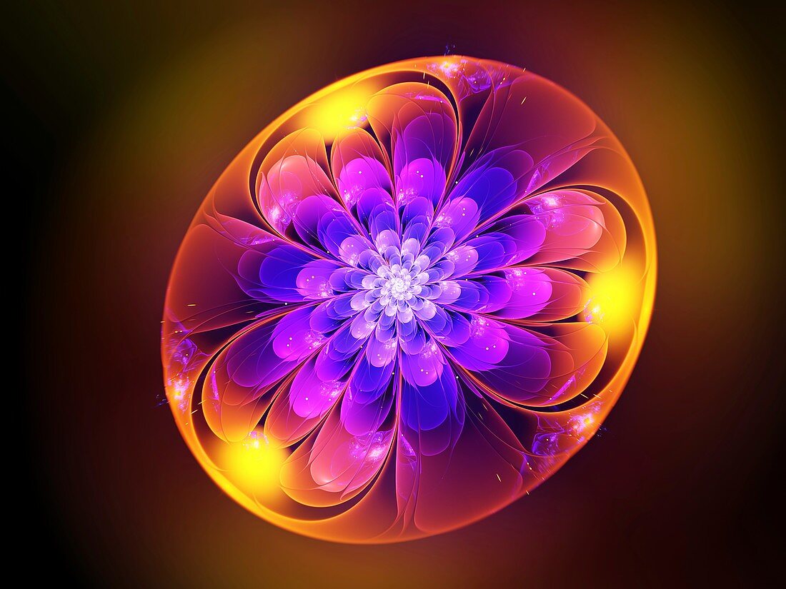 Fractal flower, abstract illustration