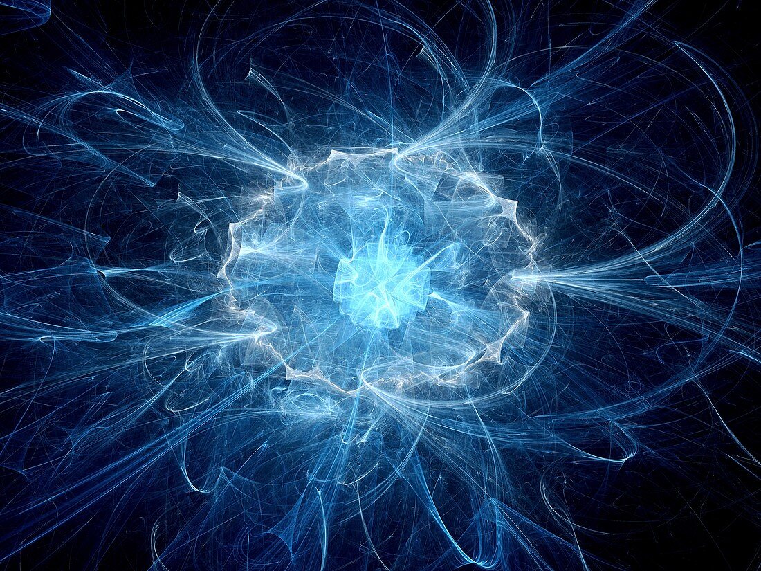 High energy plasma ball, abstract illustration