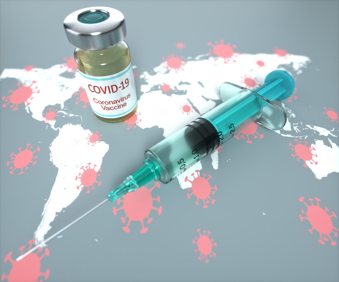 Covid-19 vaccine, conceptual image
