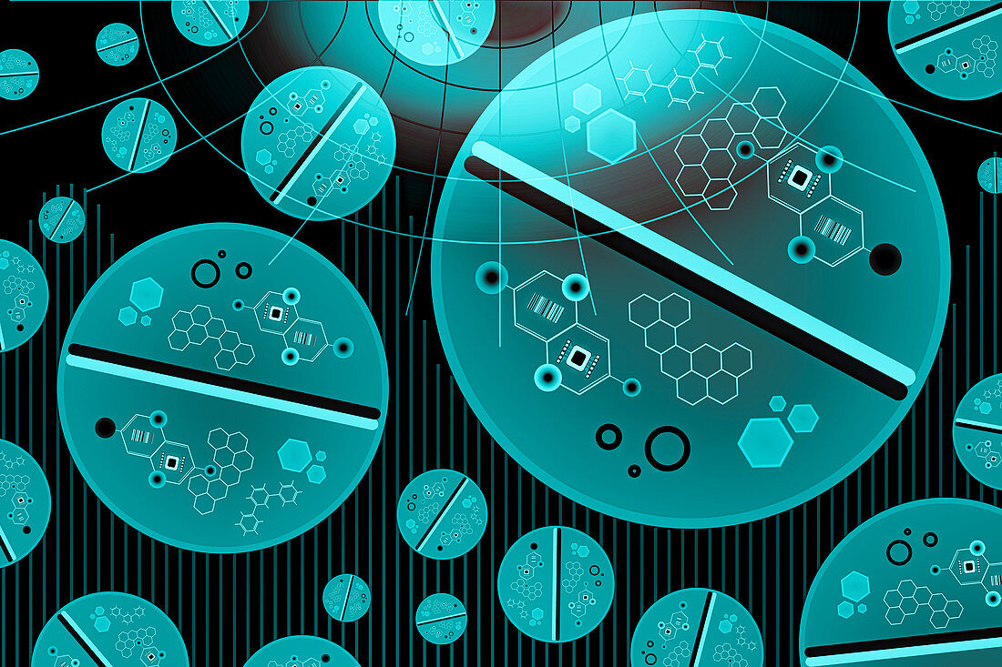 Nanomedicine, conceptual illustration