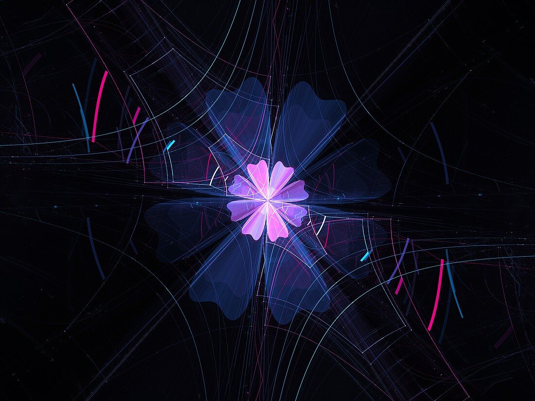 Flower, abstract fractal illustration