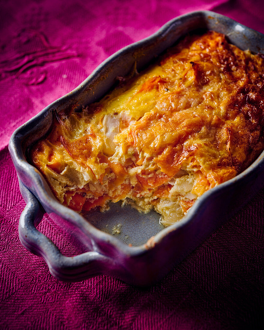 Carrot and fennel gratin