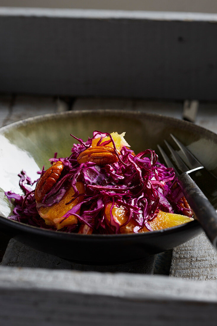 Rotkohlsalat mit Orangen