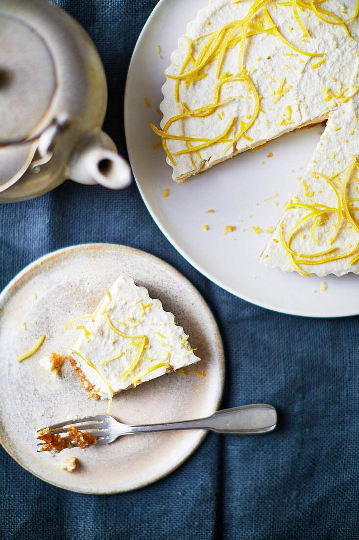 Roher Zitronen-Käsekuchen (vegan)