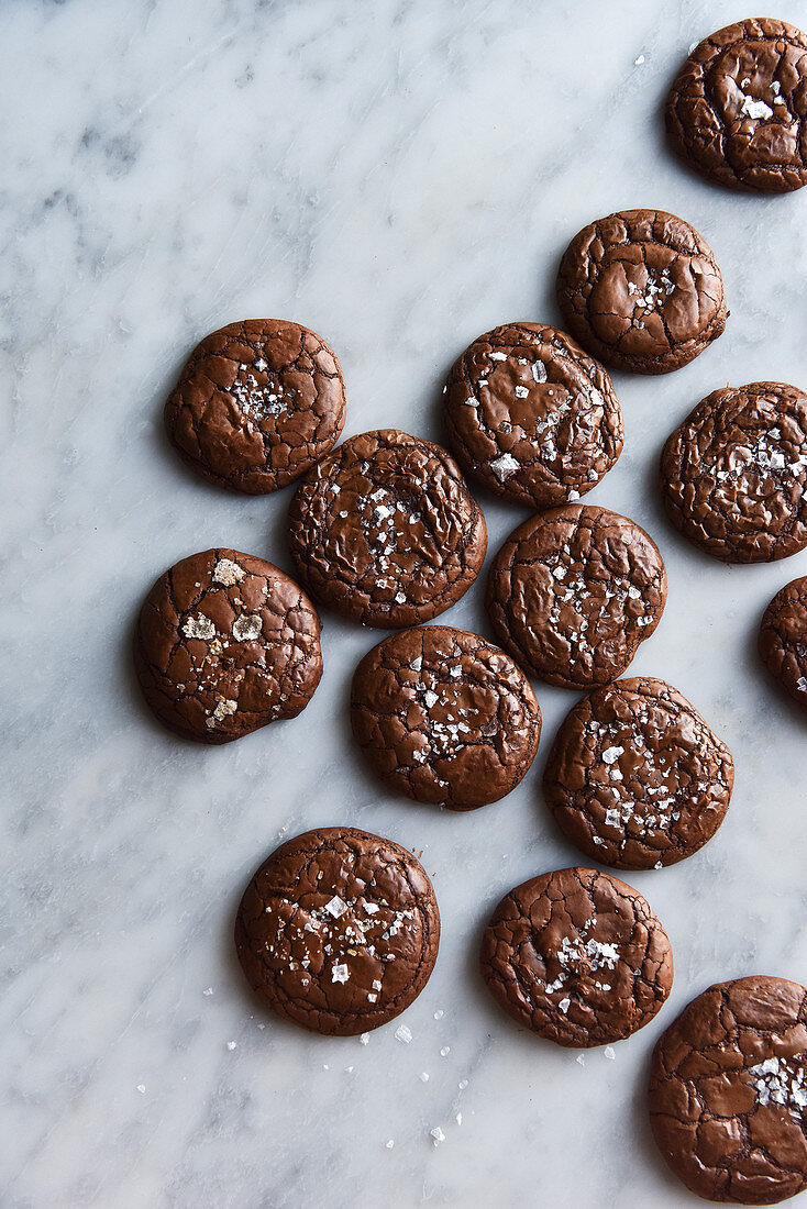 Brownie Cookies with Sea Salt