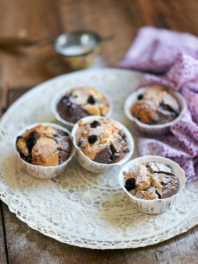 Blaubeer-Schoko-Muffins