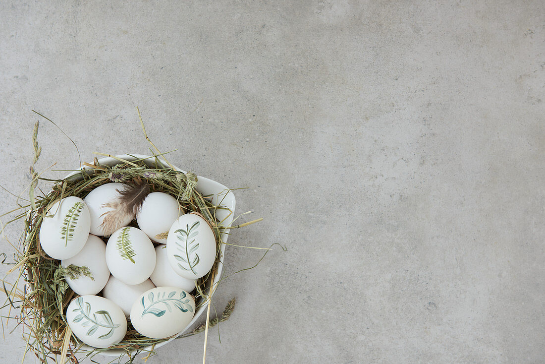 Decorated easter eggs