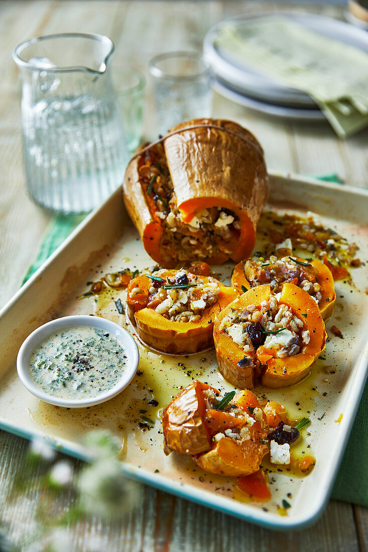 Stuffed butternut squash