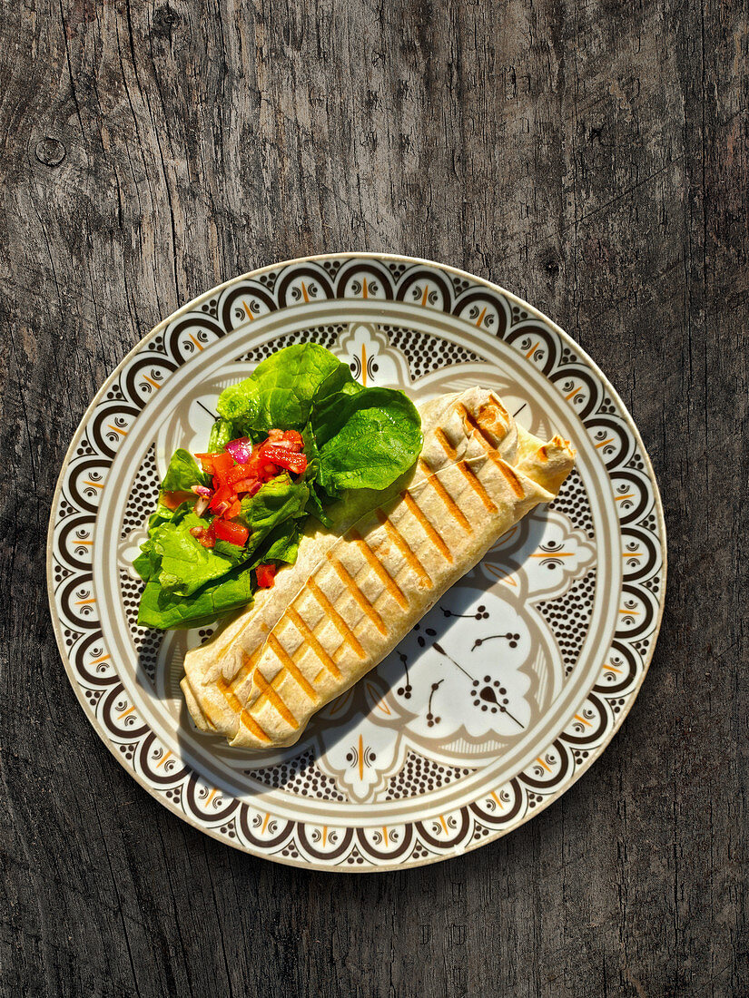 Tortilla-Wrap mit Salat