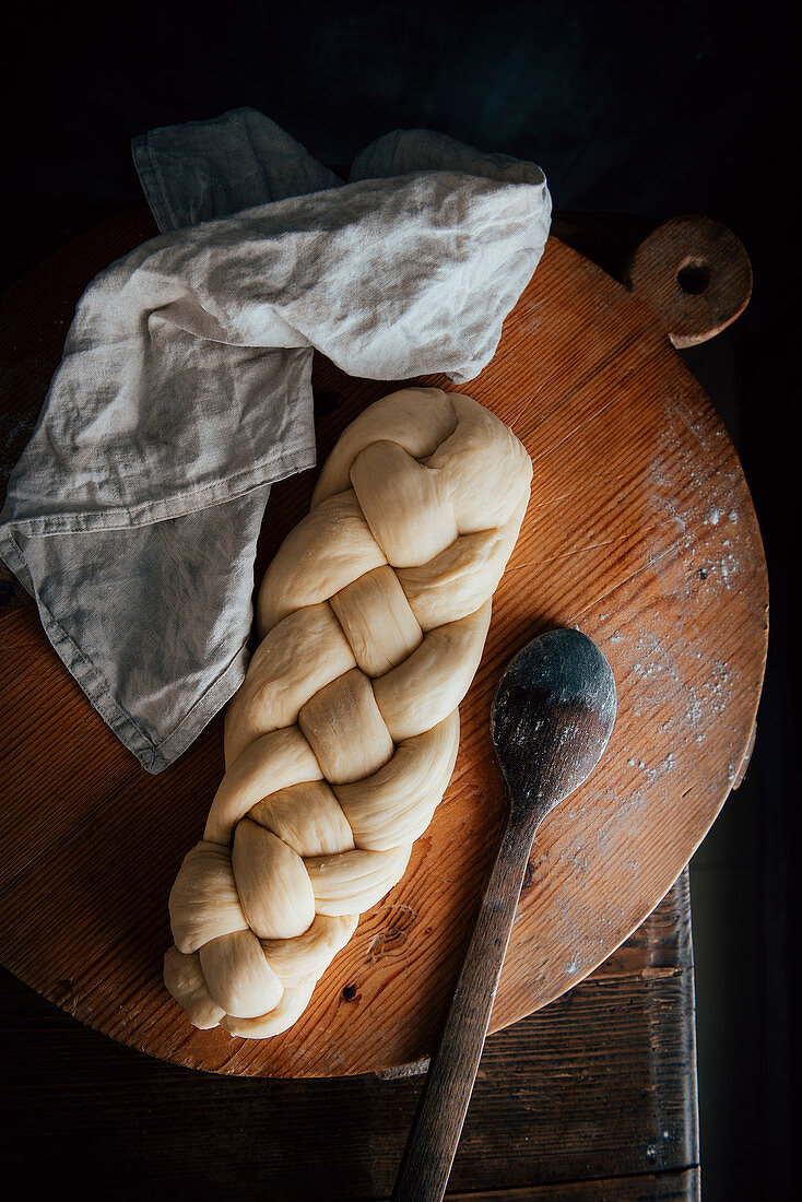 Unbaked Challah bread